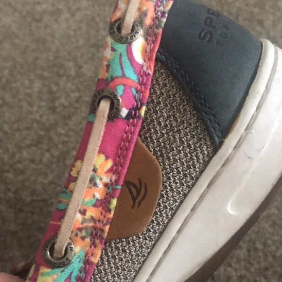 Sperry Top-Sider Floral Boat Shoes Size 7.5 - Picture 8 of 9